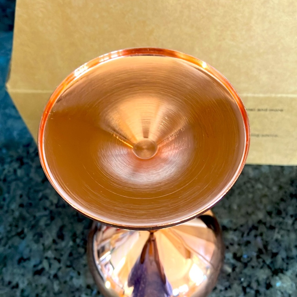 NWT Jillmo Copper Coated 304 Stainless Steel Wine Glass Pair 18 Ounce, NIB - Picture 5 of 13